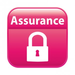 Bouton rose assurance